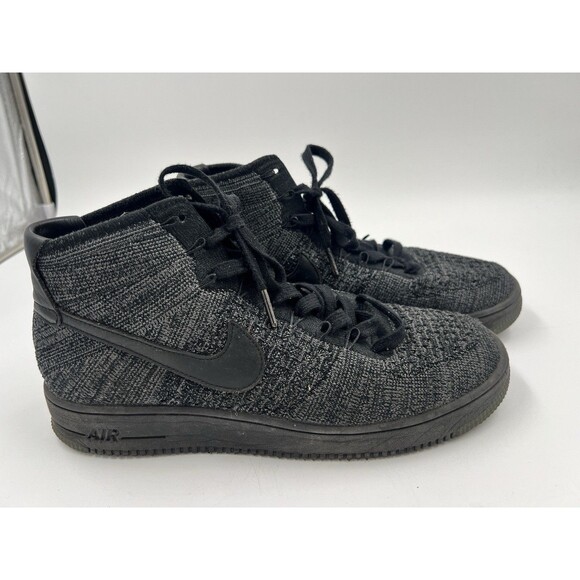Nike Air Force 1 Ultra Flyknit Mid Dark Grey Black Size 10 (817420-001) 2015 - Picture 1 of 12
